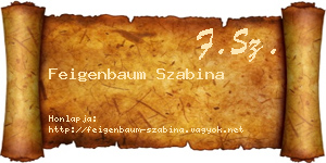 Feigenbaum Szabina névjegykártya